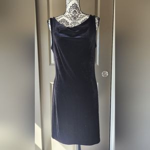 Esprit De Corp. Cocktail Dress, Size L, Black Velvet